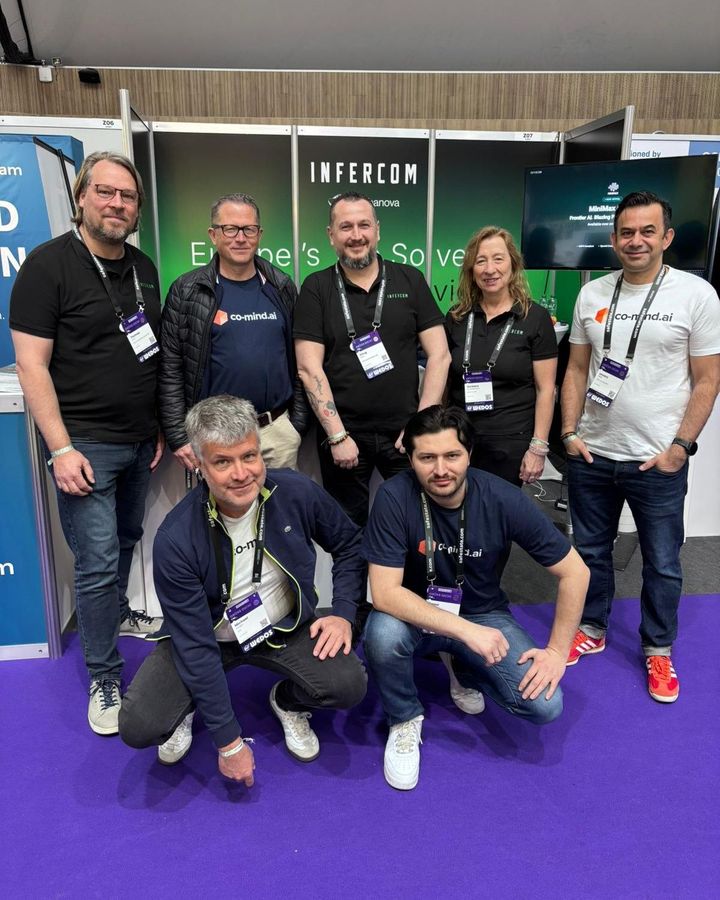 The Infercom team with co-mind at Booth Z07, CloudFest 2026